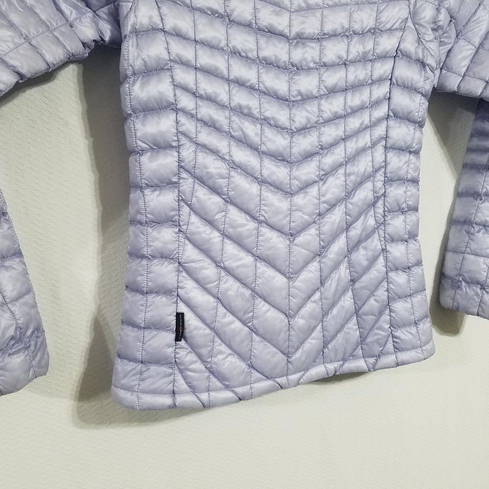 North Face Womens XS Thermoball Puffer Jacket Coat Purple Lightweight Puff tnf - Picture 6 of 7